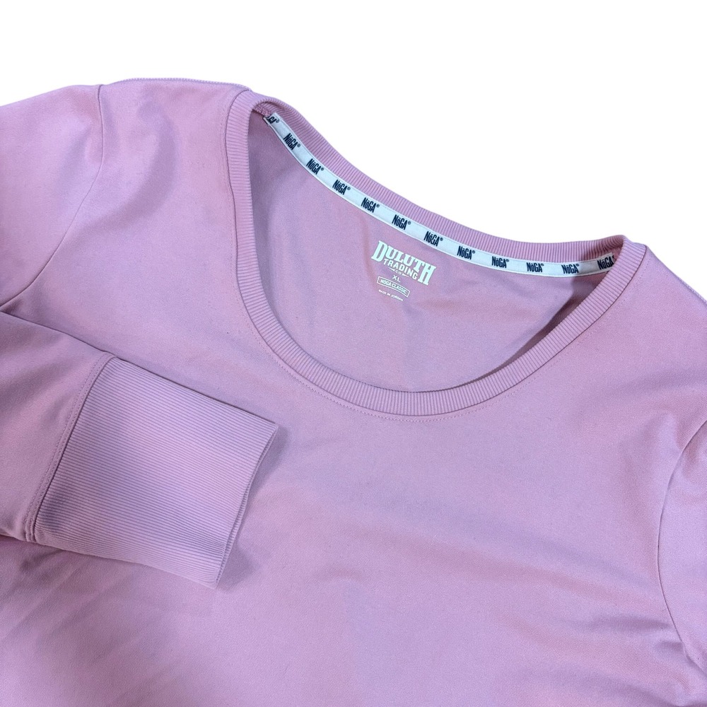 Duluth Tradingโ Co NOGA Classic Long Sleeve Top Pink Mauve Scoop Neck XL